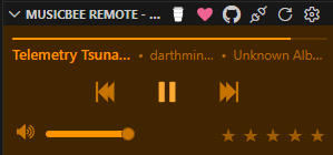 Now Playing - Mono (Amber) Theme - Mini