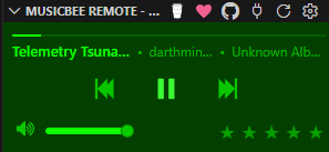 Now Playing - Mono (Green) Theme - Mini