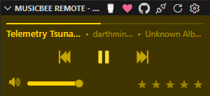Now Playing - Mono (Yellow) Theme - Mini