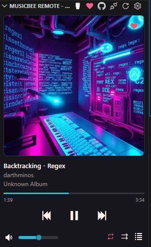 Now Playing - Horizon Dark Theme