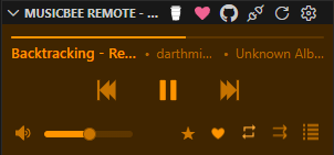 Now Playing - Mono (Amber) Theme - Mini