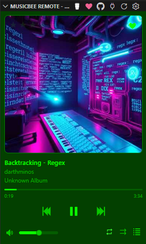 Now Playing - Mono (Green) Theme