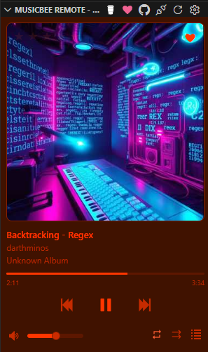 Now Playing - Mono (Red) Theme