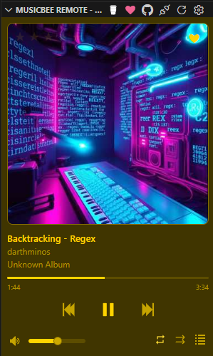 Now Playing - Mono (Yellow) Theme